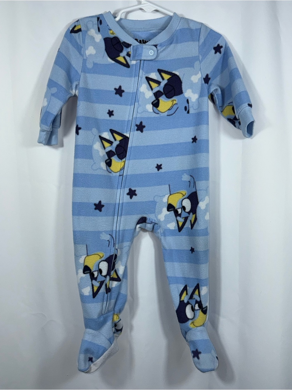 Bluey 12M Unisex Toddler Long Sleeve Footed Fleece Blanket Sleeper